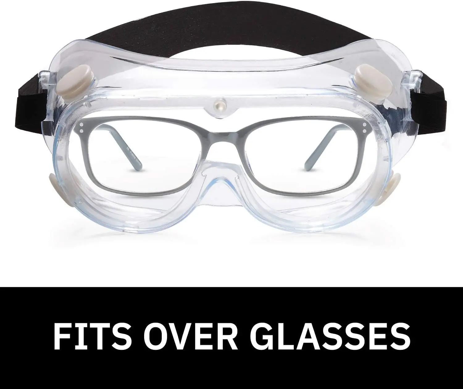 Fast-acting Photochromic Safety Goggles Over Glasses Lab Work Eye Clear Lens