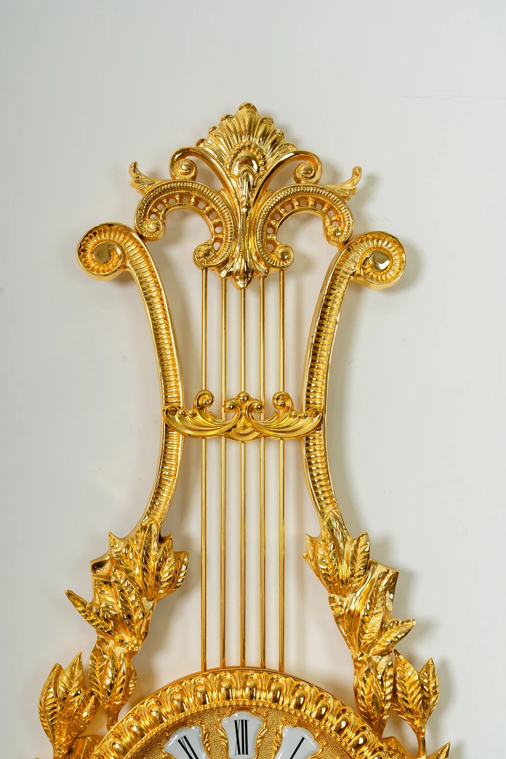 European Gold-Plated Copper Crystal Wall Clock Home Stereo Wall Clock, Silent Family Hotel Wall Clock