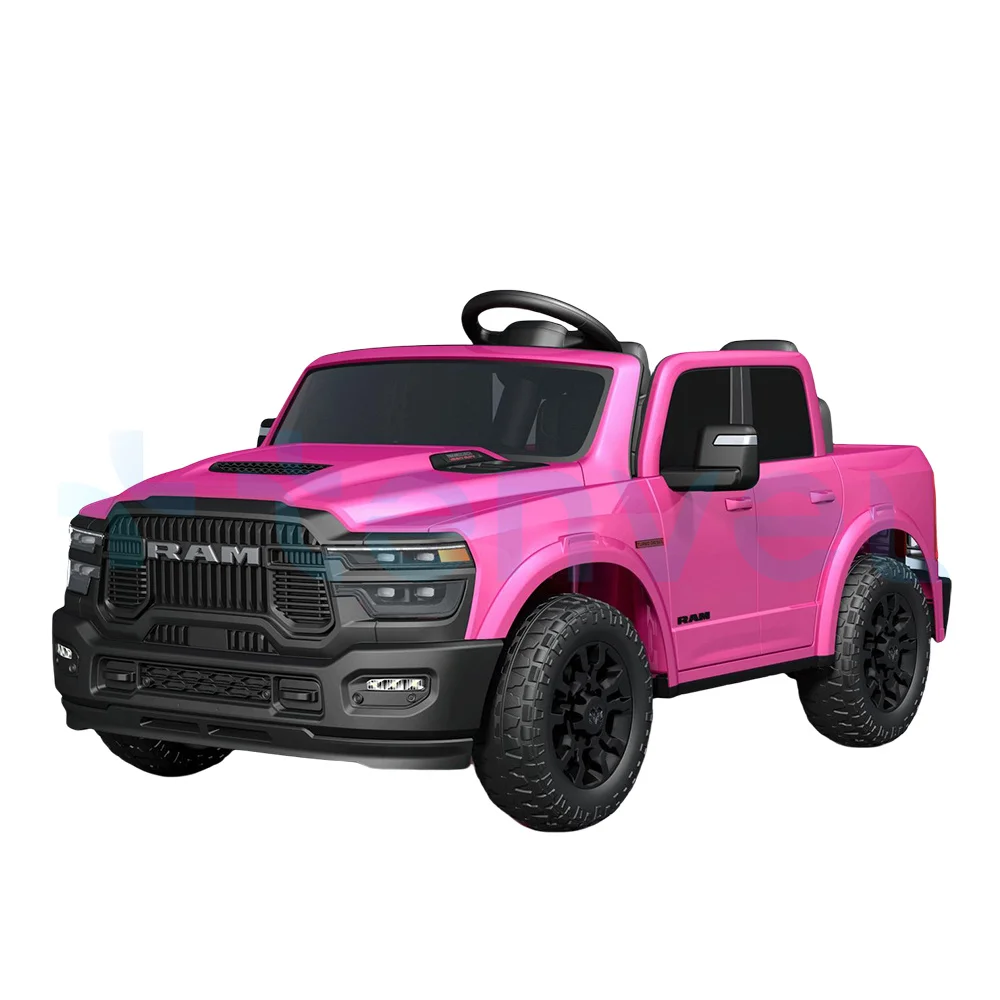 Licensed Dodge RAM Kids Ride On Two Seats 12v Battery Power Four Wheel Toy Car Double Drive Electric Ride On Toys Cars For Kids