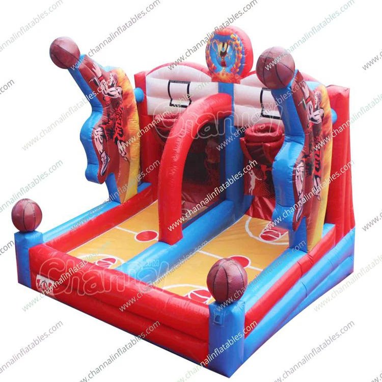 Adult inflatable basketball hoop Giant double shooting hoops game for sale