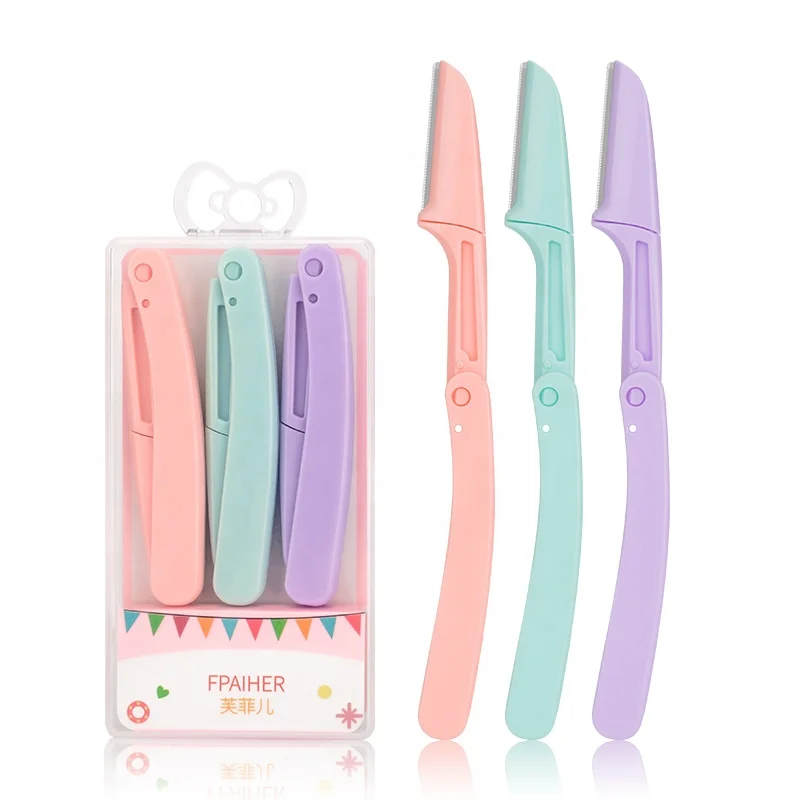 Частная этикетка для макияжа Набор инструментов из нержавеющей стали бритвенный набор оптовая продажа триммер для бровей