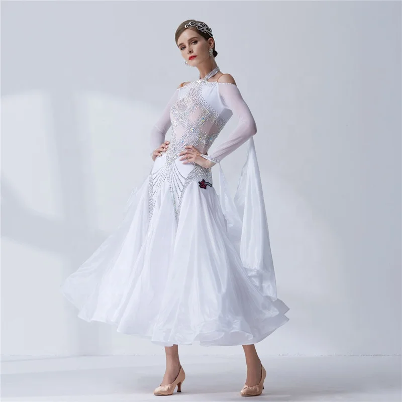 B-19374 Fashion Sexy Lady Ballroom Dance Competition Dresses Women Standard Ballroom Waltz Dress Waltz Tango Costume Dresses