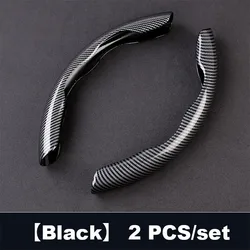2021 New leather steering covers  luxury universal plastic design carbon fiber Fashion SUV car steering wheel cover