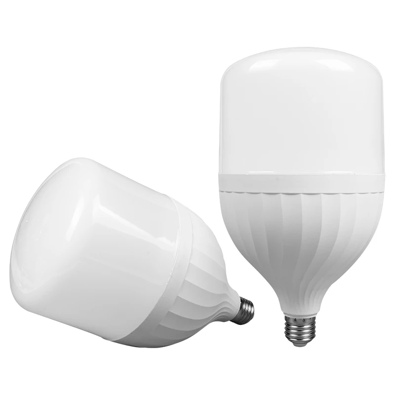 Factory Price 20W 30W 40W 50W 60W B22 E27 E14 flat head high quality indoor Excellent Performance T type 12V led bulb