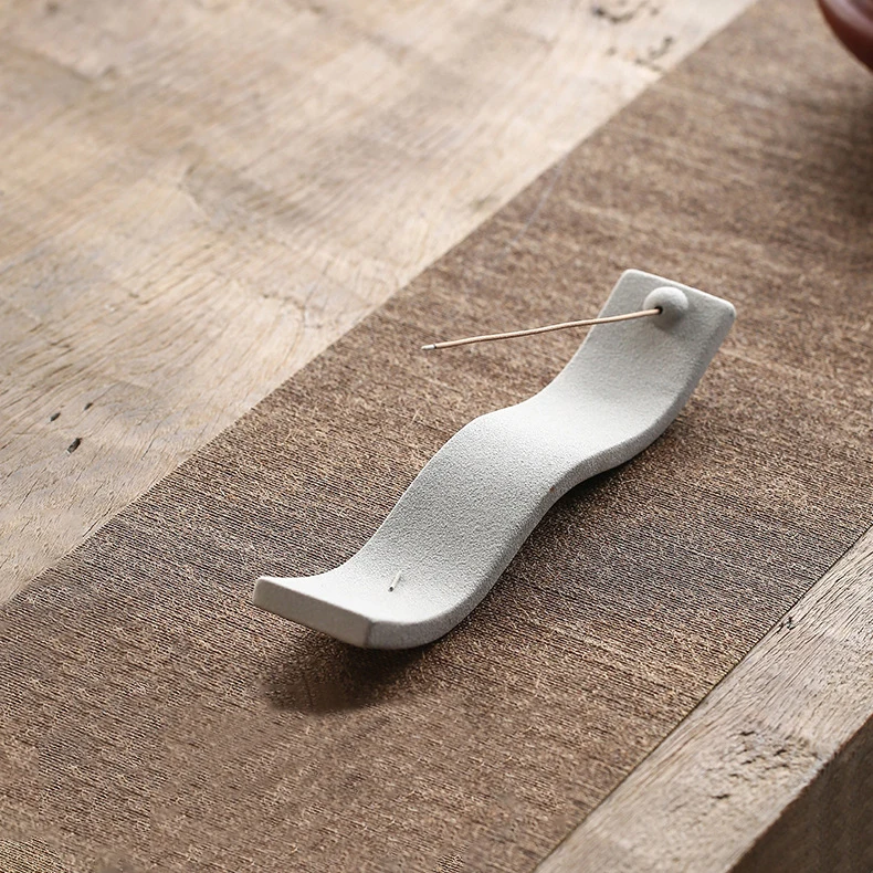 Colorful Ceramic Incense Holder for Sticks Wave Shape  Incense Burner Incense Stand Ash Catcher for Meditation Aromatherapy