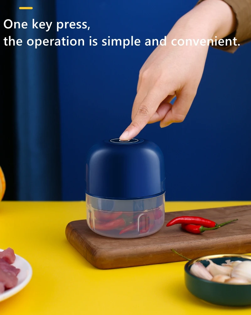 USB Charging Vegetable Chopper for Nuts Chili Onion Minced Meat and Spices BPA Free mini electric garlic grinder processor