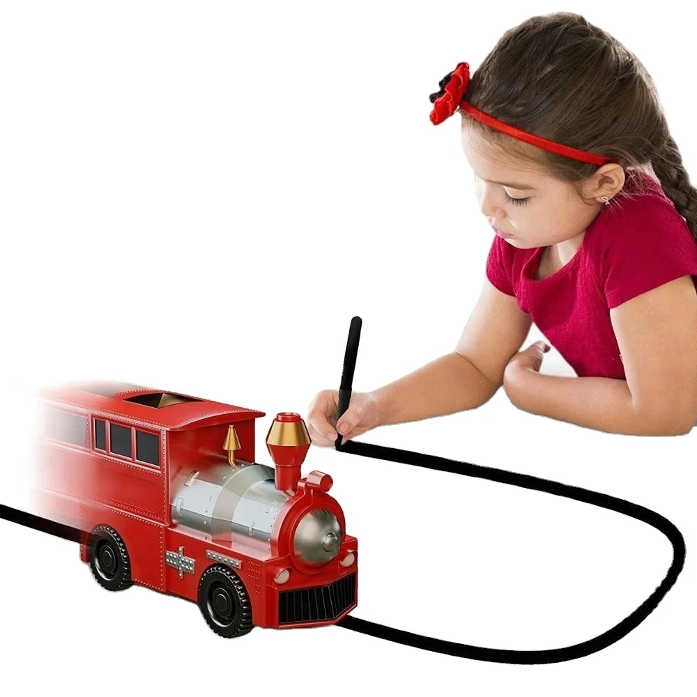 Mini Magic Toy Car Follow Any Drawn Line Electric Magic Pen Inductive Truck for Kids