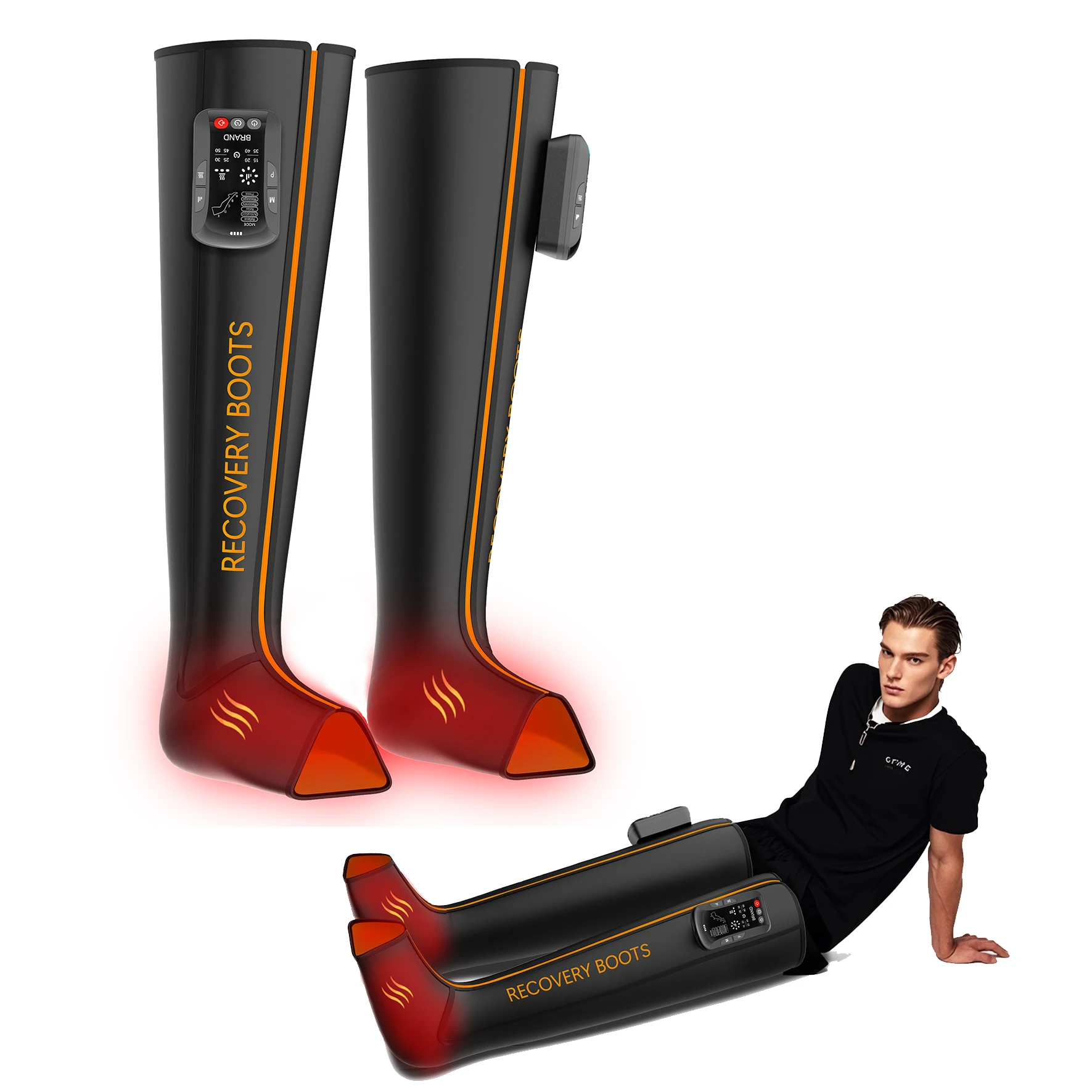 healthpal oem odm wireless electric blood circulator leg foot sequential compressed air therapy system massage boots for relax