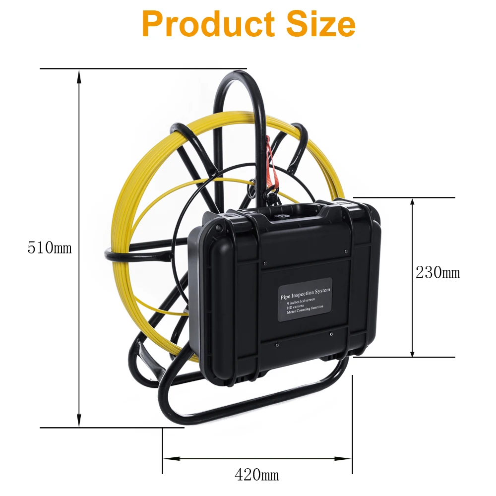 Factory Direct Sale Special Cable 20M Sewer Camera Waterproof Sewer Camera Monitor 23Mm Cable Connection Sewer Camera Drainage