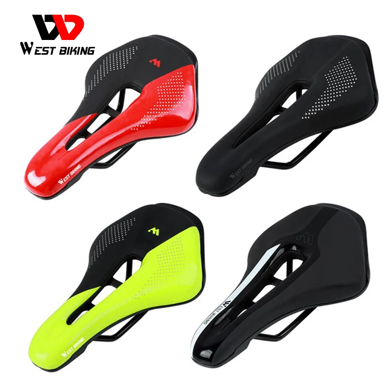 Западное велосипедное седло дорожного движения стальные рельсы для горного велосипеда Велосипедное Сиденье, из мягкой PU искусственной кожи, шоссейный велосипед седло