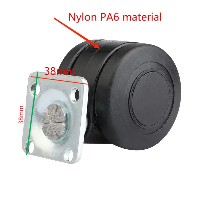 Guangdong  Low Freight Red 2 3 Inch Swivel Total Brake Trolley Locking Lihgt Duty PU 35-65KG Load-bearing Furniture Caster Wheel