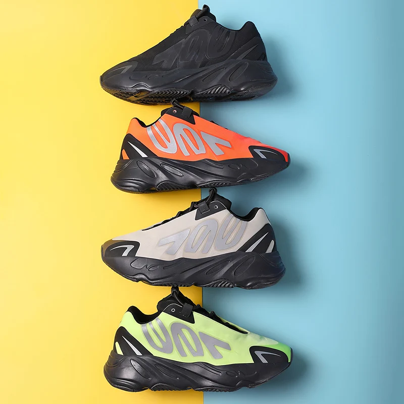 Original High Quality Kids Yezzy Shoes 700 V2 V3 Sneakers Genuine Leather Children Casual Sports Running Shoes