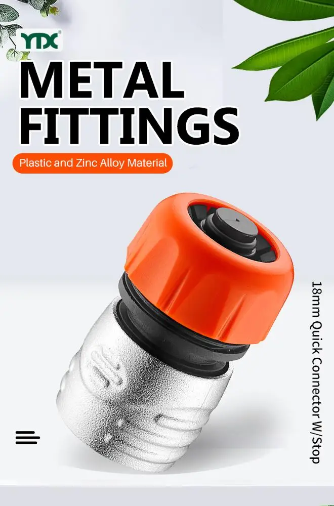 18MM Quick Coupling Hose Connector Hydraulic  Rotating Irrigation Garden Water Connectors Wholesale Metal Camping Travelling