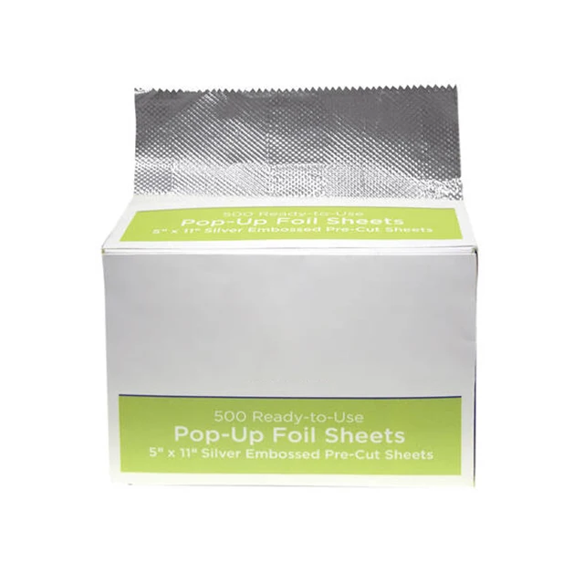 
Silver Embossed Aluminum Hair Foil High Quality Salon Foil Sheets 