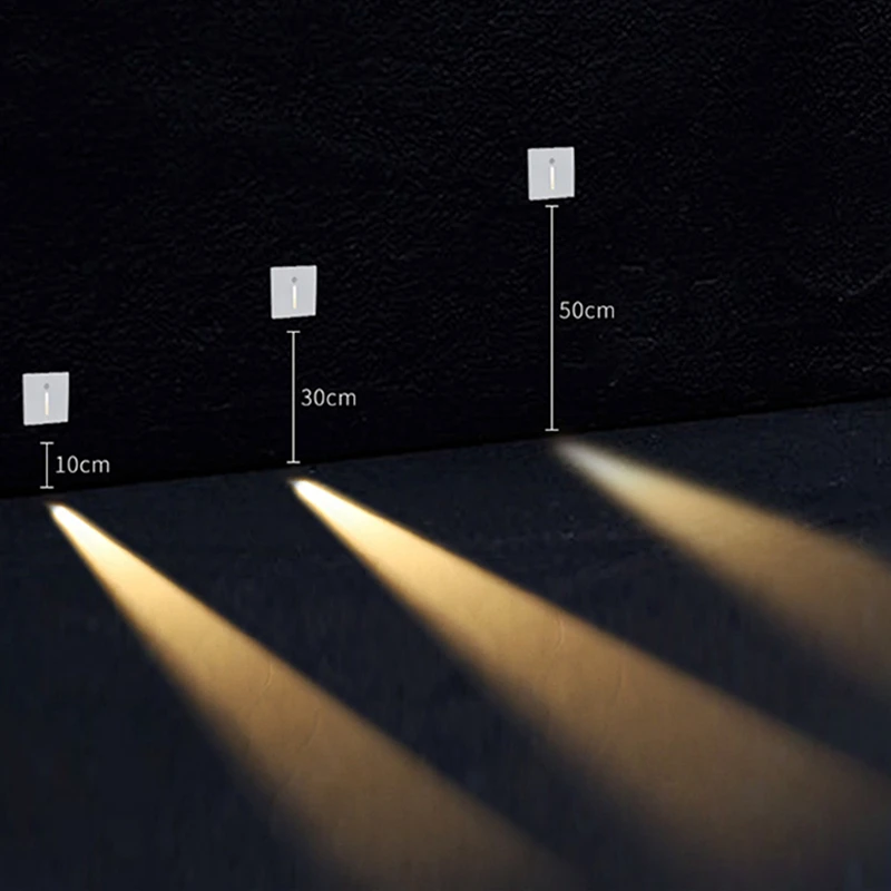 Светодиодный шаговый светильник для помещений и улицы, 3 Вт, освещение для лестницы, светодиодный светильник с датчиком движения, дневной и ночной свет