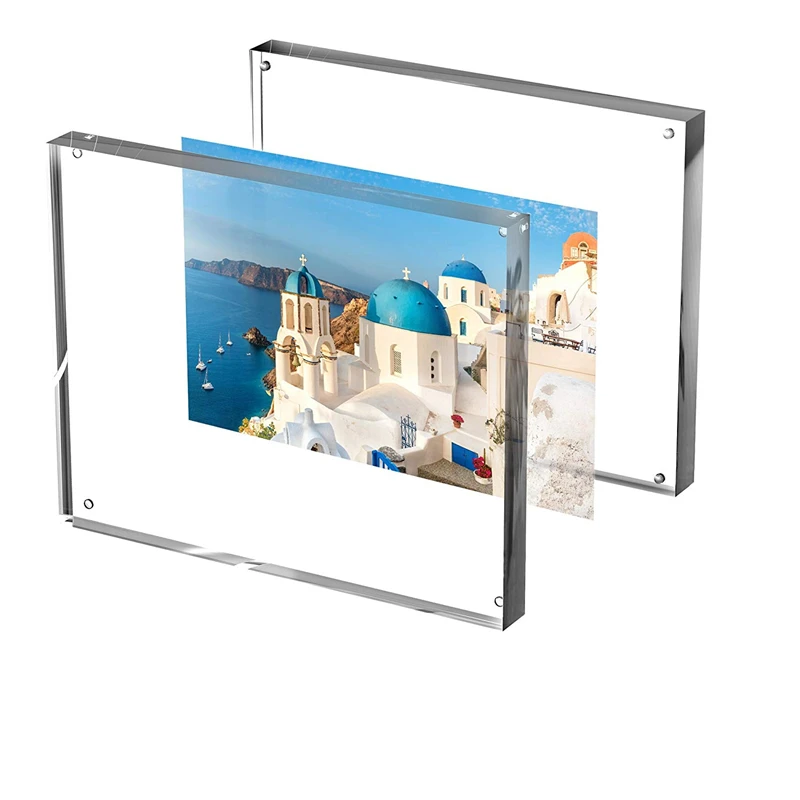  A3 clear desktop perspex magnetic photo frame acrylic picture