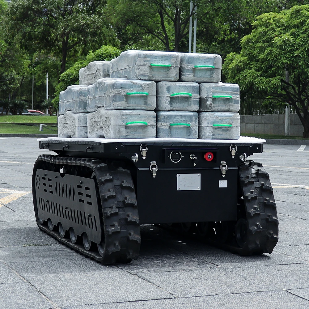 300kg Heavy Robot Chassis Waterproof PTZ Camera Remote Control Inspection Vehicle
