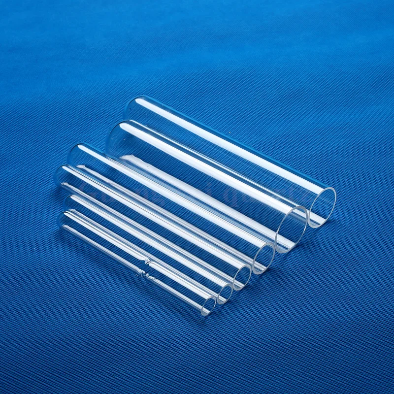 Solid manufacturers can customize high purity quartz glass tube transparent quartz test tube