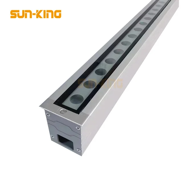 5000K purple yellow park 24V DC linear 1 meter exterior recessed floor light 18W 24W 36W LED driveway ground lamp