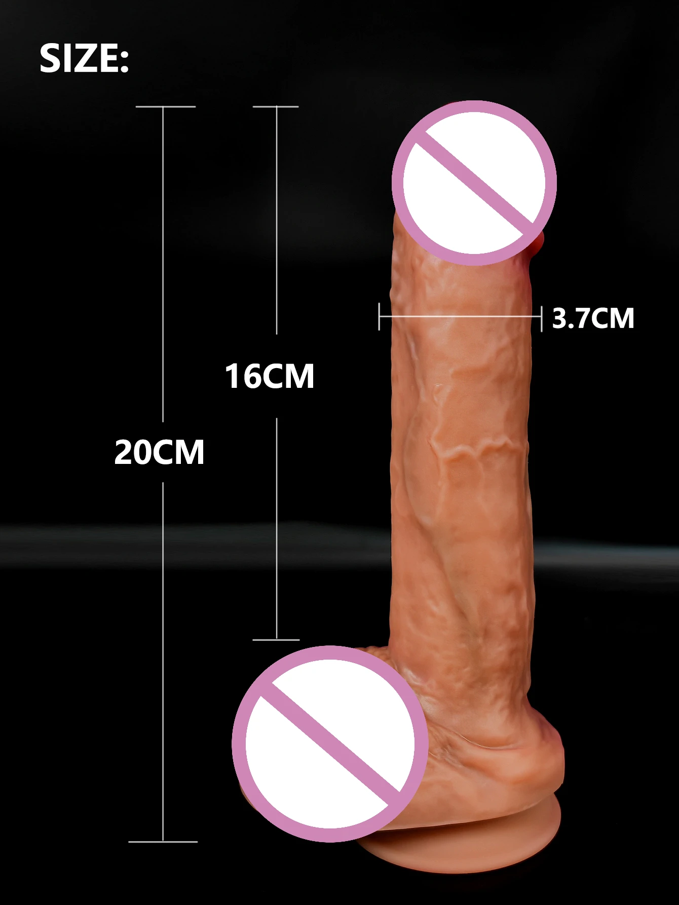 Top Selling Huge Realistic Dildos for Women PVC Dildo Artificial Penis with Suction Cup