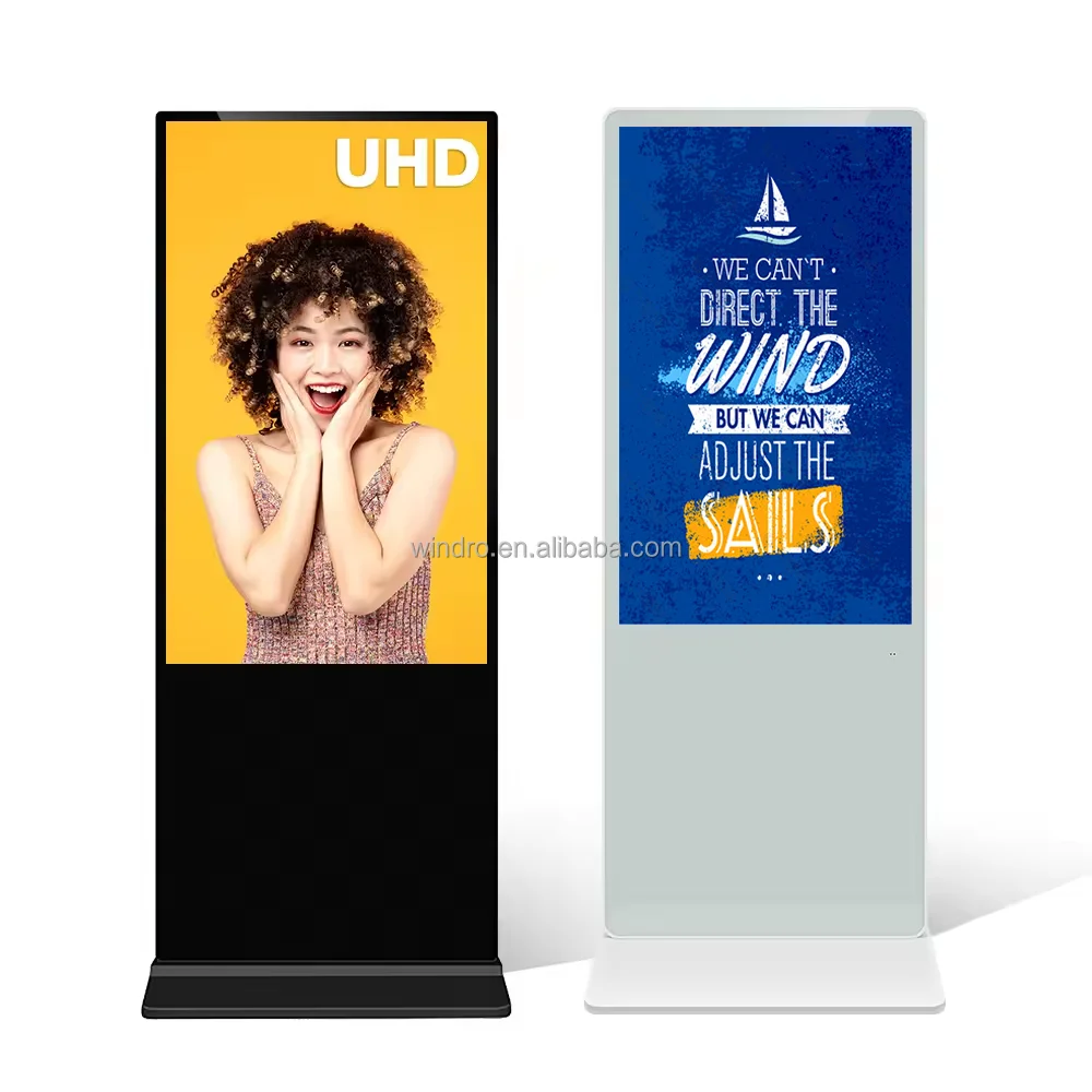 55 дюймов Digital Signage напольная подставка сенсорный экран ЖК-дисплей рекламы интерактивная панель