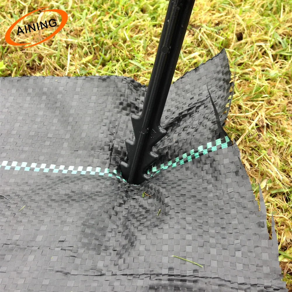 Factory Greenhouse PP Woven Weed Control Mat / Ground Cover Mesh Fabric / Agricultural Black Plastic Gardening Ground Cover