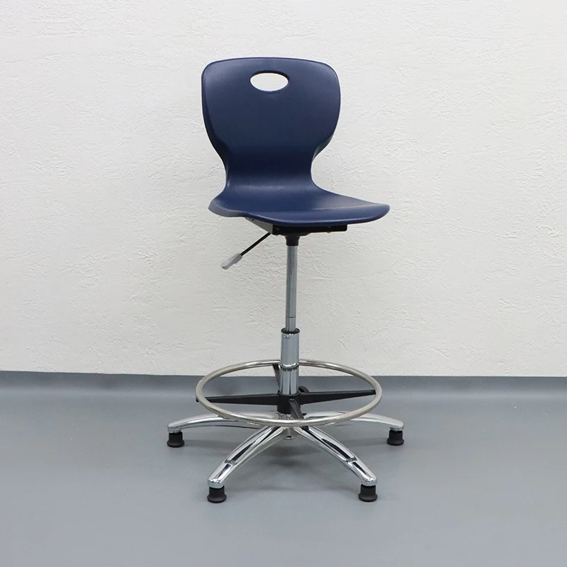 Height Adjustable Modern Design School Furniture Metal Leg Movable Plastic School Lab Stools