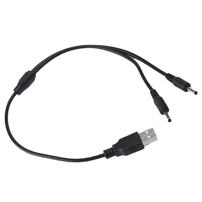 2 in 1 DC Power Cable USB 2.0 Type A Male to DC 5.5*2.5mm 5525 DC 3.5*1.35mm Power Cord Cable