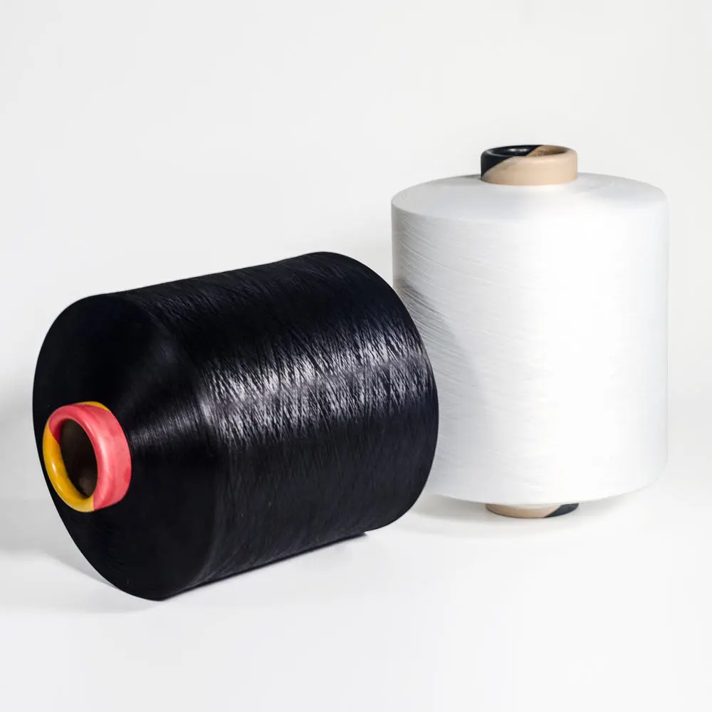 Cheap price dyed 100 polyester spandex yarn ACY covered spandex 2075 for socks weaving