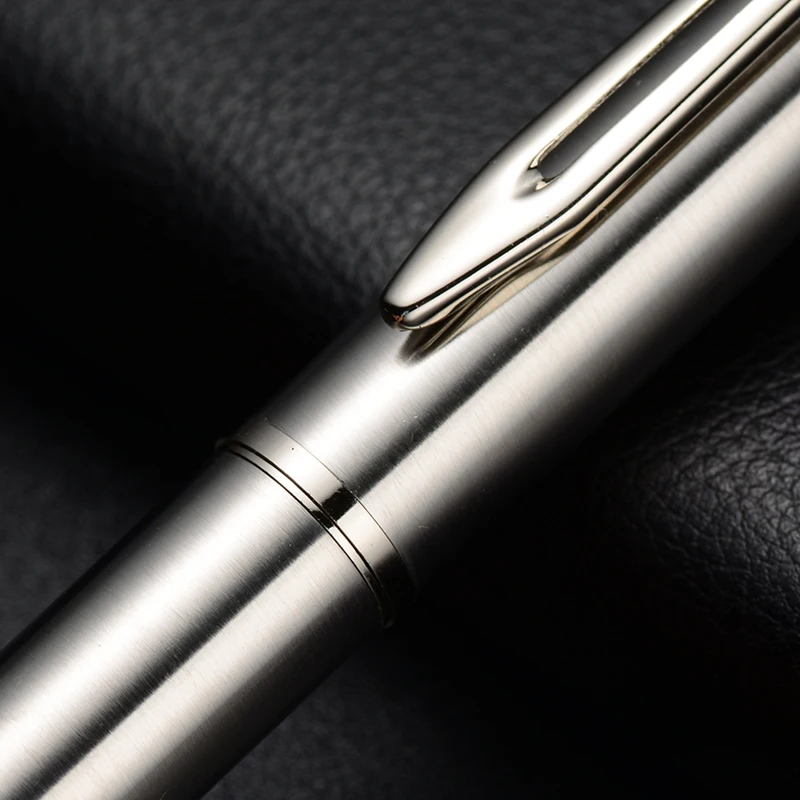 
China pen factory high quality liquidly free ink roller pen custom laser logo classical metal roller pen 