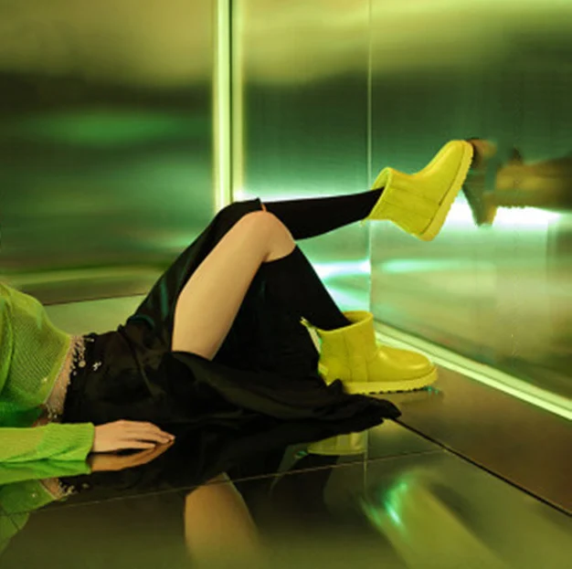 Winter classic waterproof warm candy colored fur ankle rain snow boots soft comfortable wool boots for women