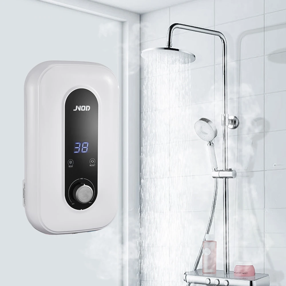 Knob Switch Touch Control ELCB Chauffe Eau Shower Heater Geyser Electric Instant Tankless Hot Water Heater