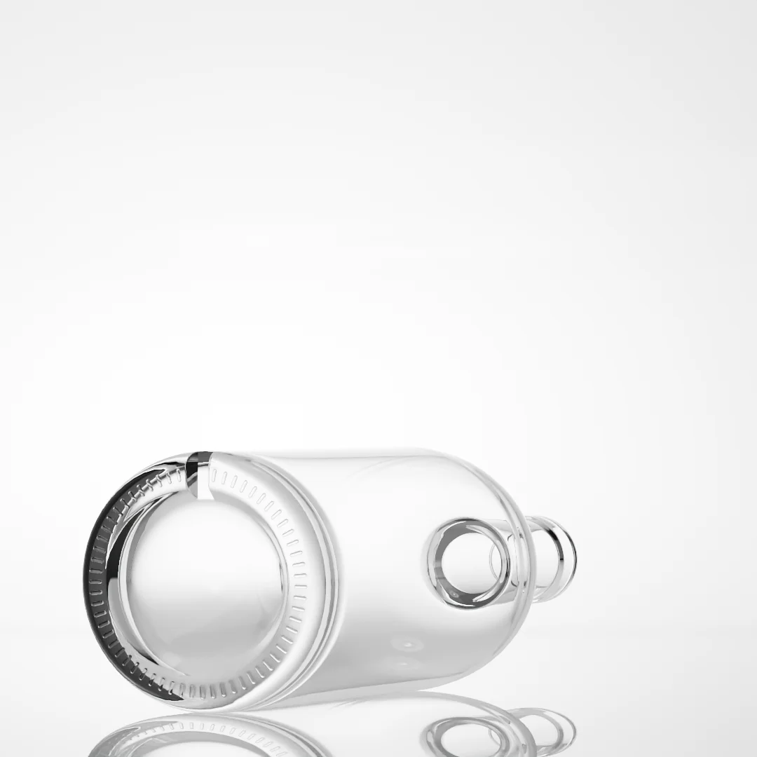 Wholesale Clear Super Flint 700ml Round Thin Liquor Glass Bottle With Cork For Distillery