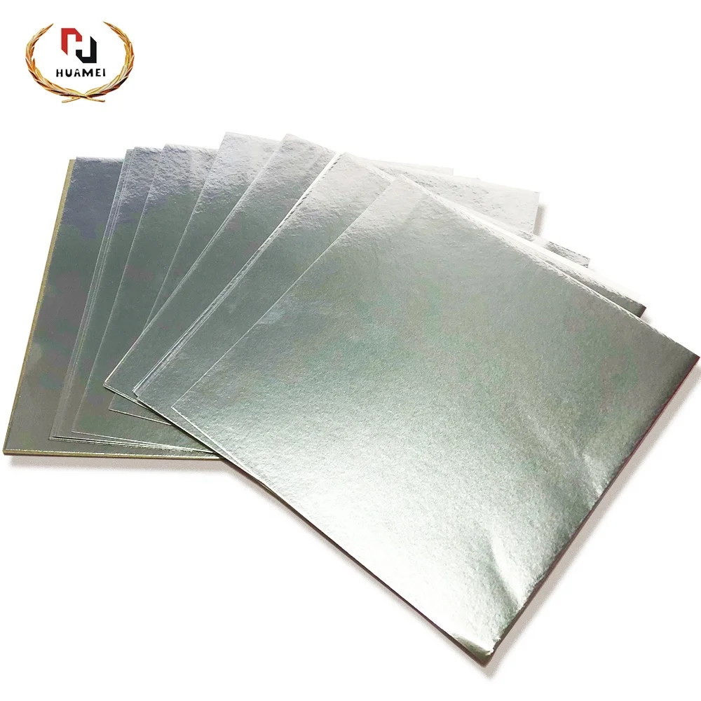 Silver chocolate foil wrapper Aluminum foil paper 50pcs/box of Silver Square Aluminum Foil for Tobacco Hookah Pipe