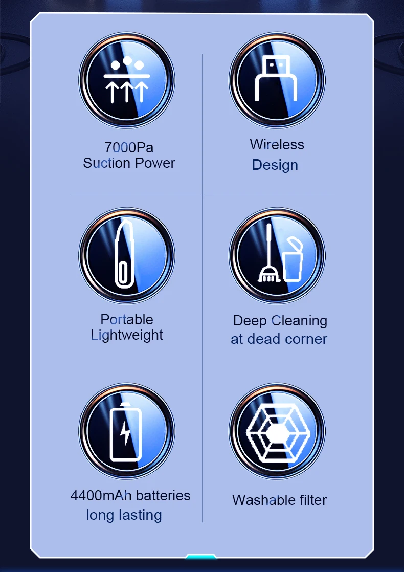 H200 Factory OEM Rechargeable Hand Vacuum Cleaner Car Mini Vacuum Cordless Handy Vacuum