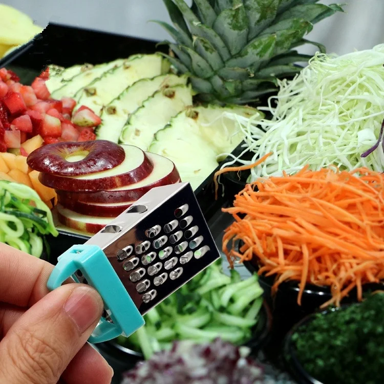 Stainless steel mini chocolate four sided planer plastic handle food garlic mini grater
