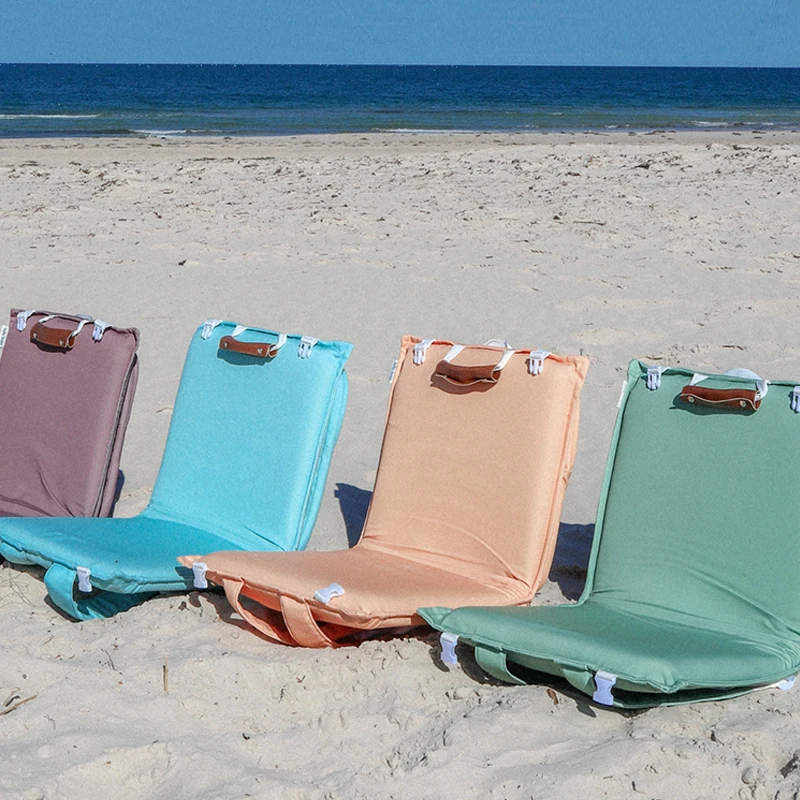 Summer Comfortable Folding park Picnic Chair Lightweight Adjustable With Five Positions Padded Seat Backrest Beach Lounger Chair