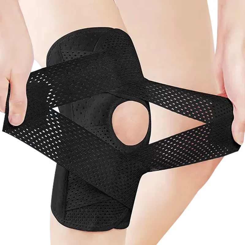 Relief Meniscus Tear Adjustable Knee Support for Knee Pain Women & Men Sports Open Patella Knee Braces Patella Gel Pads