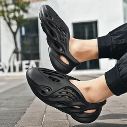 2022 new trends fashion men shoesbeach out door good quality unisex slippers border coconut hole slides soft sandals