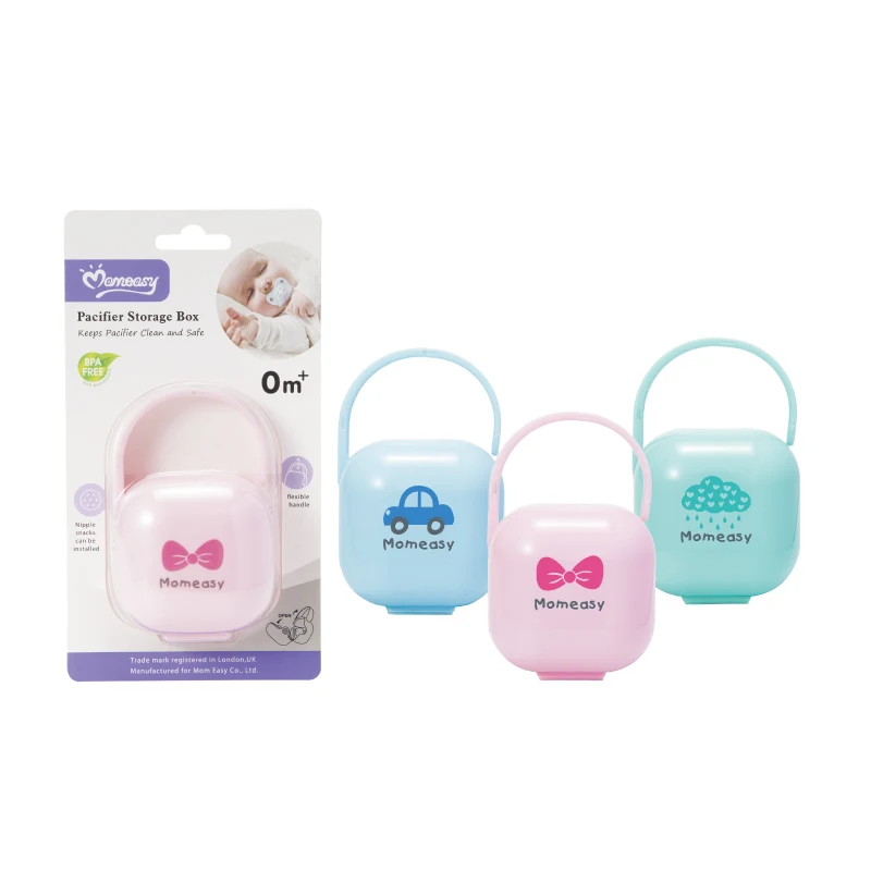 Momeasy Manufacturer PP Eco Soothers Case Baby Portable Packaging Box Custom Baby Pacifier Storage Holder Box