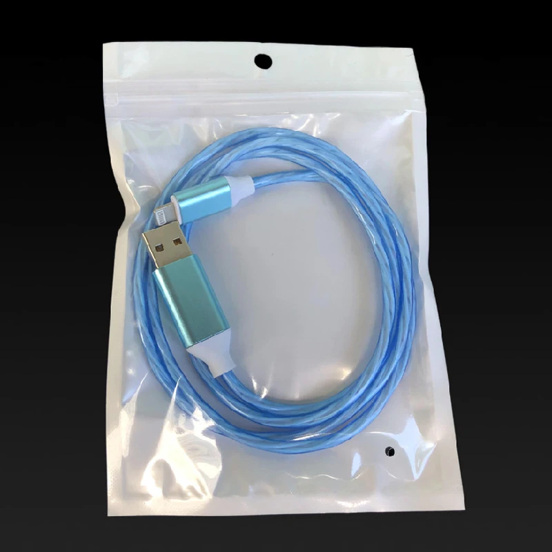 clear plastic zipper pouch pearlescent bag for accessories with hanging hole