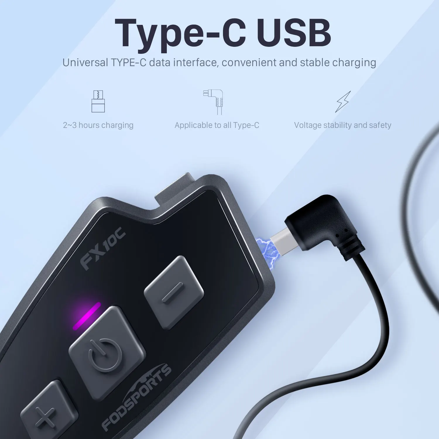 Fodsports FX10C Unlimited number of connections Full duplex intercom headset 1000M motorcycle bluetooth helmet intercom