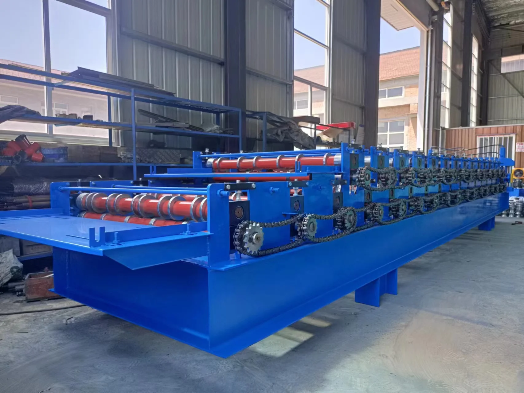 Peru Popular TR4 TR6 Trapezoidal Metal Roof Sheet Roll Forming Machine IBR Iron Roofing Sheet Making Machine
