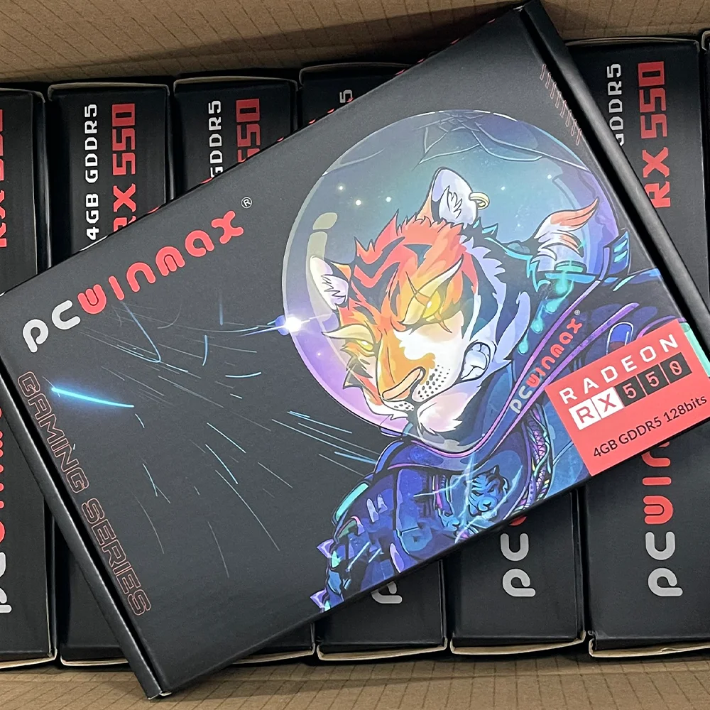 PCWINMAX OEM New Radeon RX 550 560 4GB DDR5 128Bit Gaming GPU RX 580 5700XT 8GB Desktop Graphics Card Placa de Video