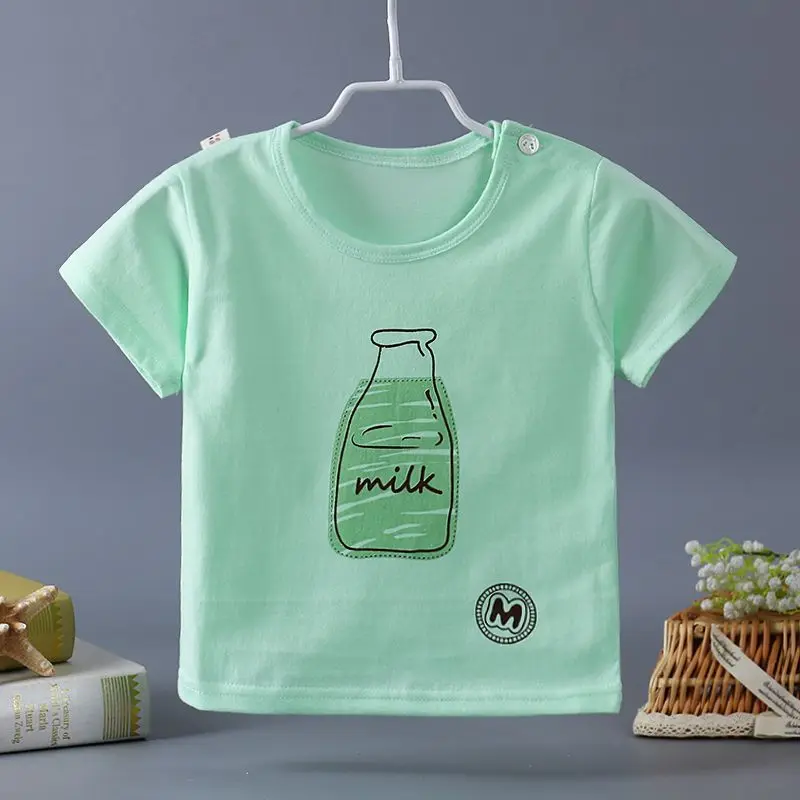 
Wholesale Children Summer cotton t shirt baby short sleeve boys T-shirt 