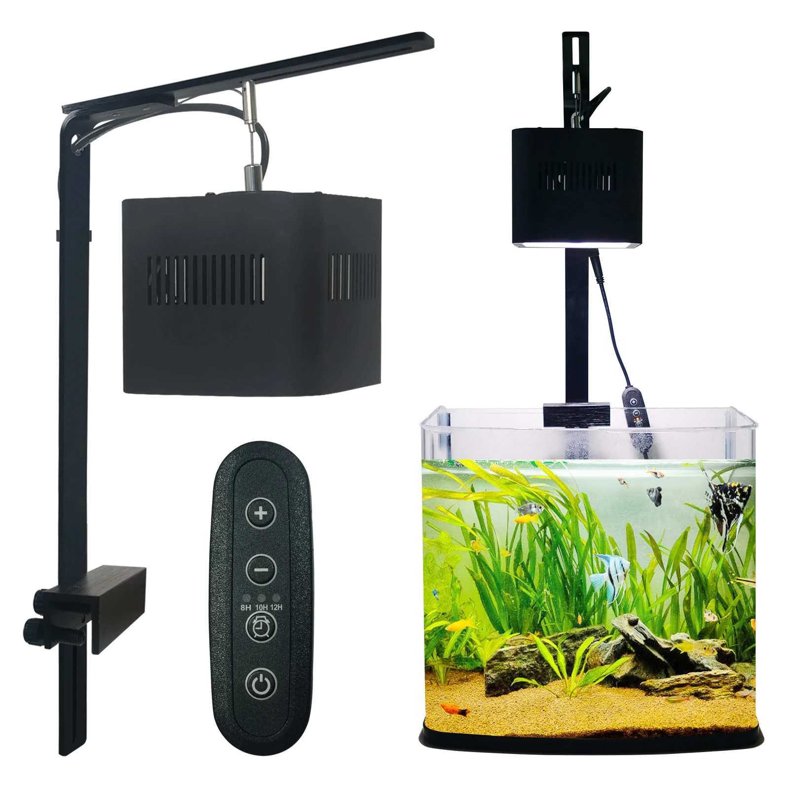 Liweida 8H 10H 12H timer panel reef marine coral blue light 60 watt full spectrum grow light led salt water aquarium fish tank