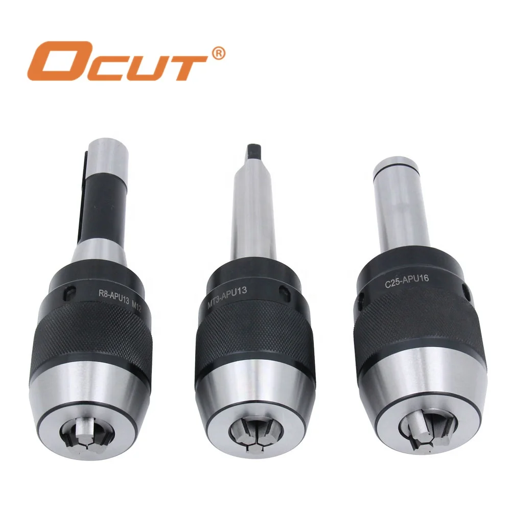 13mm 16mm Taper Fitting Drill Chuck C20 APU13 Integrated Keyless Drill Chucks with Straight Shank Keyless Drill Chuck