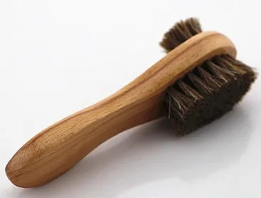 Horse Hair Shoe Brush Wooden Handle