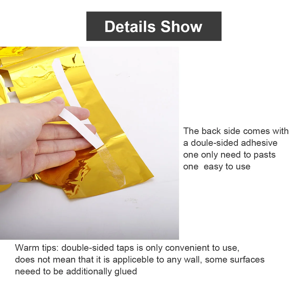 Multicolor Custom Natural Foil Biodegradable Heart Foil Curtain Event Party Supplies for Birthday