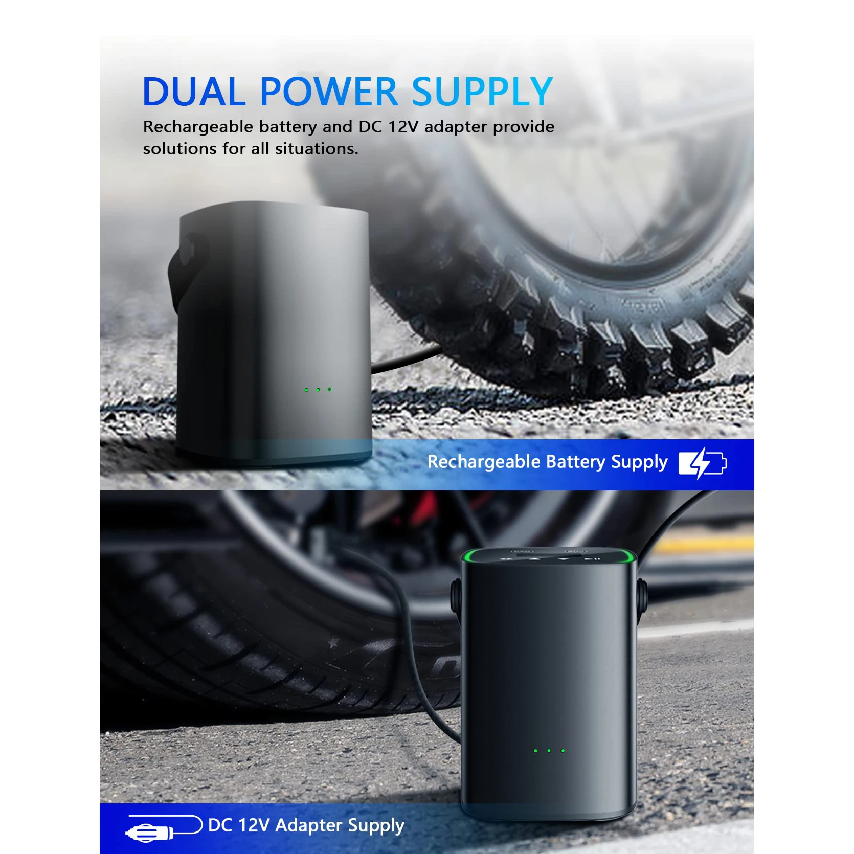 Inflatable Pump Air Compressor Tyre Inflator Mini Portable Air Compressor Wire High Pressure Tire Air Pump for Car Bicycle Balls